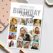 Carte Collage photo N'importe quel âge Joyeux anniversai