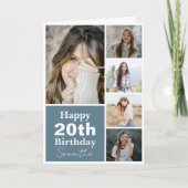 Carte Collage | Photo N'Importe Quel Âge Personnalisé An (Devant)