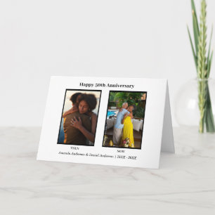 Carte Collage photo noir et blanc 2 Anniversaire