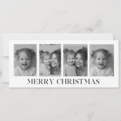Carte Collage photo noir et blanc Joyeux Noël (Devant)