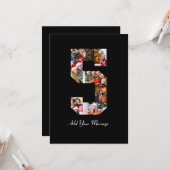 Carte Collage photo noir et blanc numéro 5 (Devant/Arrière en situation)