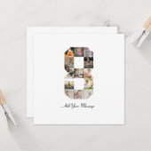 Carte Collage photo noir et blanc numéro 8 (Devant/Arrière en situation)