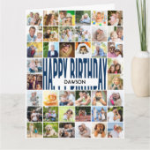 Carte Collage photo personnalisé 40 Joyeux anniversaire (Devant)