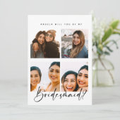 Carte collage photo personnalisé proposition de nuptiale (Debout devant)