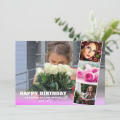 Carte Collage photo Sweet sixteen rose (Debout devant)