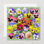 Carte Collage Pretty Pansy Texte personnalisé (Devant / Derrière)