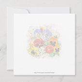 Carte Collage Pretty Pansy Texte personnalisé (Dos)