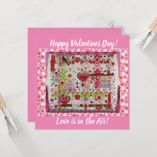 Carte Collage Saint-Valentin (Devant/Arrière en situation)