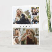 Carte Collage simple 6 | Photo N'Importe Quel Âge Annive (Devant)