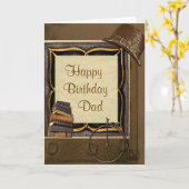 Carte Collage Steampunk vintage Anniversaire (Fleur jaune)