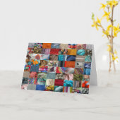 Carte Collage tricot (Fleur jaune)