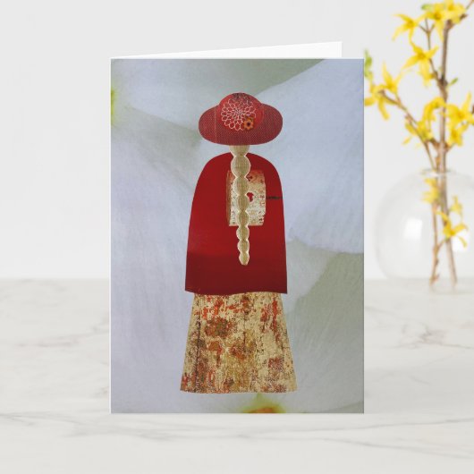 Carte Collage unique Terre Mama Emily Blank (Fleur jaune)