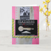 Carte Collages Bruyants Artist's Book Congrats Key card (Fleur jaune)