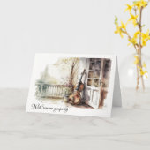 Carte Colle vintage avec Fleurs Sympathie (Fleur jaune)