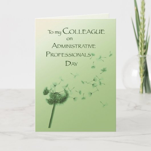 Carte Colleague Admin Pro Jour Dandelion (Devant)