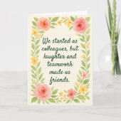 Carte Colleagues to Friends Farewell leaving card (Devant)