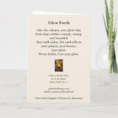 Carte Collectable Glow Forth Greeting Card (Dos)