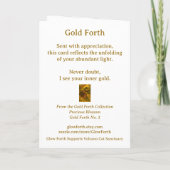 Carte Collectable Glow Forth Greeting Card (Dos)