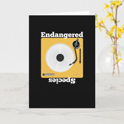 Carte Collecteurs de disques Amateurs de vinyle (Fleur jaune)