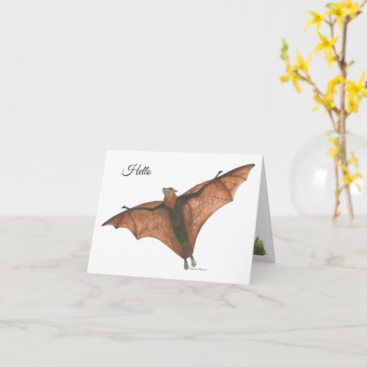 Carte Collection Bat Note Card (Fleur jaune)