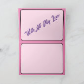 Carte Collection Chien Doux et Rose (Intérieur)