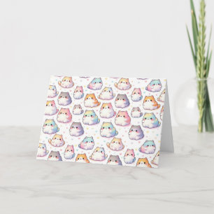 Carte Collection Chubby Cartoon Anniversaire Avec Coeurs