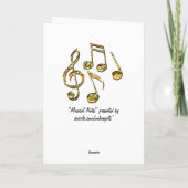 Carte Collection de cadeaux de thème MUSIQUE (Dos)