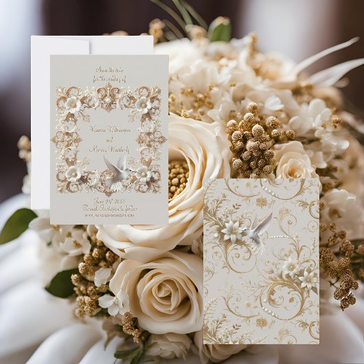 Carte Collection de colibris blancs Carré