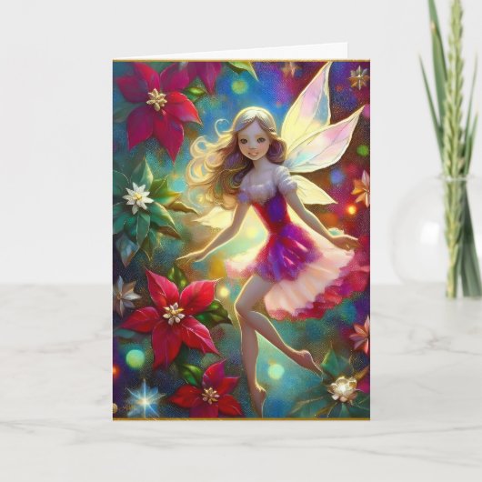 Carte Collection de fées de Noël - Cheveux blond cendré (Devant)