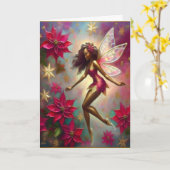 Carte Collection de fées de Noël - Cheveux naturels Brow (Fleur jaune)