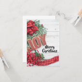 Carte Collection de fêtes Joie & Couronne (Devant/Arrière en situation)