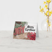 Carte Collection de fêtes Joy & Wreath (Fleur jaune)