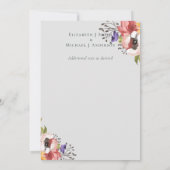 Carte Collection de Mariages de couleurs de automne rust (Dos)