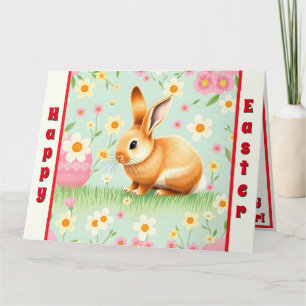 Carte Collection de Pâques de lapin de vacances moderne