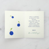 Carte Collection de prunes botaniques Anniversaire (Intérieur)