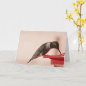 Carte Collection d'oiseaux : Colibri (notes vierges) (Fleur jaune)