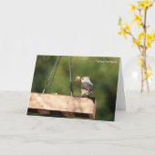 Carte Collection d'oiseaux : Mésange à tête noire (notes (Fleur jaune)