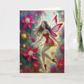 Carte Collection Fée de Noël - Cheveux Brown foncés (Devant)