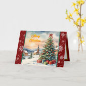 Carte Collection festive moderne de Noël (Fleur jaune)