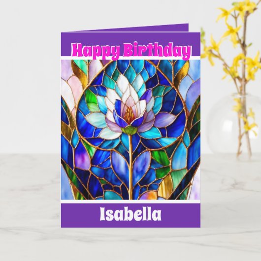 Carte Collection florale unique tendance (Fleur jaune)