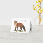 Carte Collection Fox Note Card (Fleur jaune)