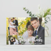 Carte Collection moderne 4 Mariage photo Merci (Debout devant)