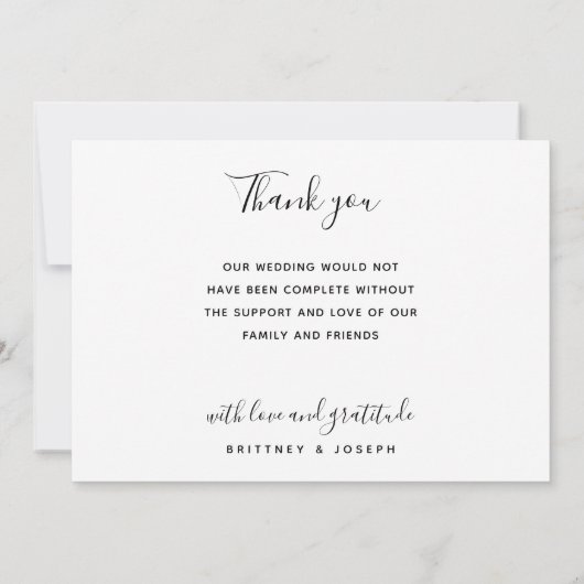 Carte Collection photo bleu Dusty moderne Merci Mariage (Dos)