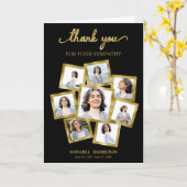 Carte Collection photo moderne Sympathy Merci Invitatiat (Fleur jaune)