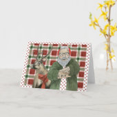 Carte Collection Santa Hipster (Fleur jaune)