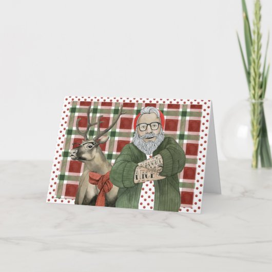 Carte Collection Santa Hipster (Devant)