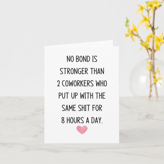 Carte Collègue (Fleur jaune)