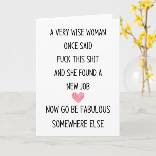 Carte Collègue (Fleur jaune)