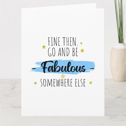 Carte Collègue Leaving, Go Away Farewell Cadeau (Devant)