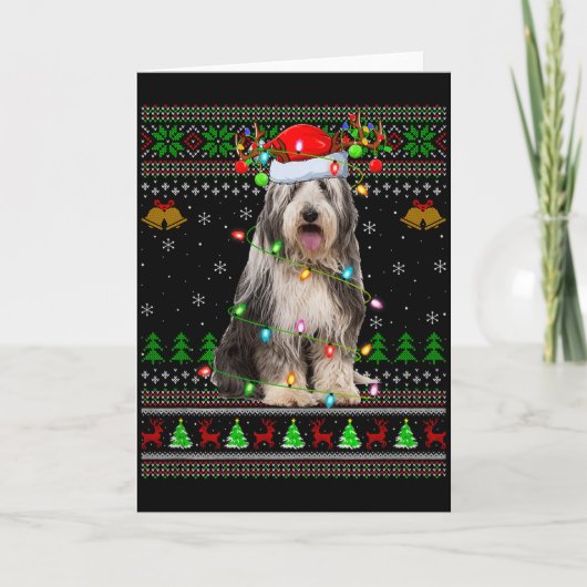 Carte Colley barbu Sweat de Noël démodé (Devant)